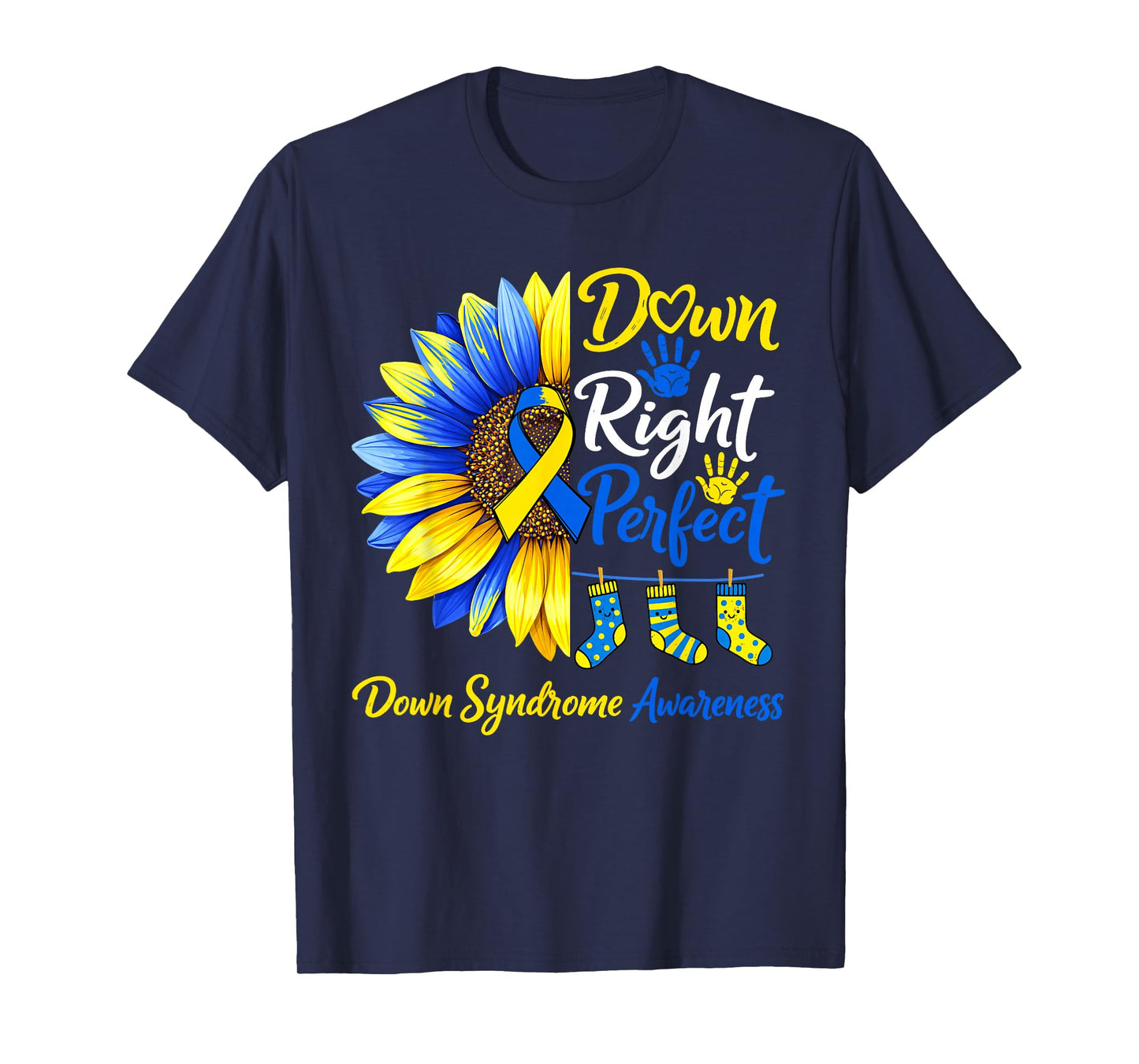 Down Right Perfect Down Syndrome Awareness Womens Trisomy 21 T-Shirt
