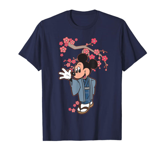 Disney Mickey Mouse in Kimono Cherry Blossoms Spring Sakura T-Shirt