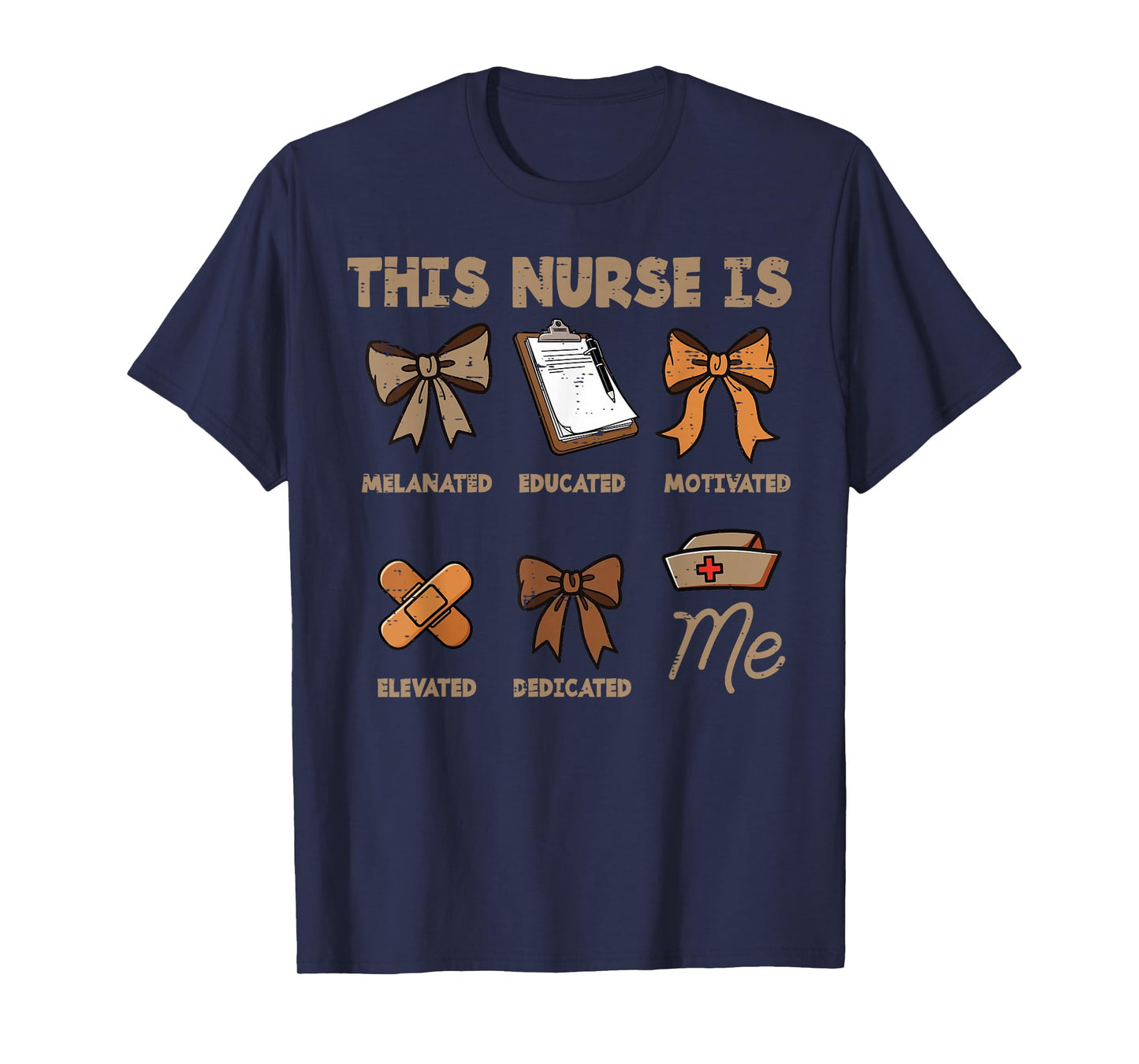 Black History This Nurse Melanated Educated Scrub Top Women T-Shirt