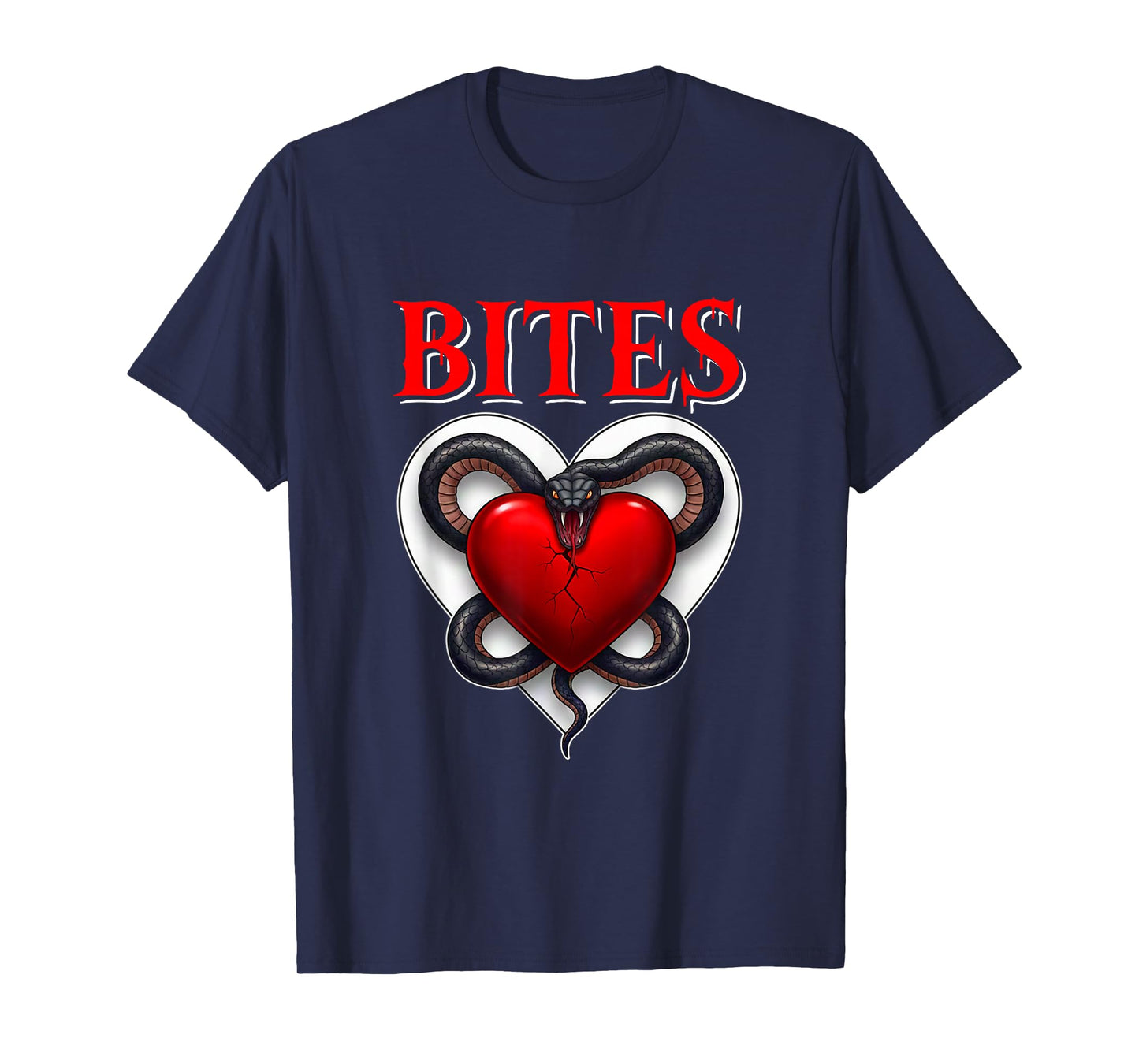 Bites Costume Valentine Heart Horror Snake Animal Lover T-Shirt