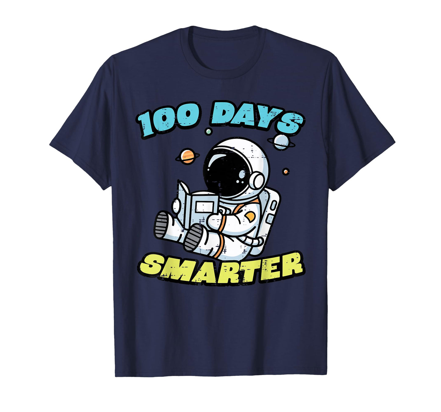 100th Day of School Astronaut 100 Days Smarter Boys Kids T-Shirt