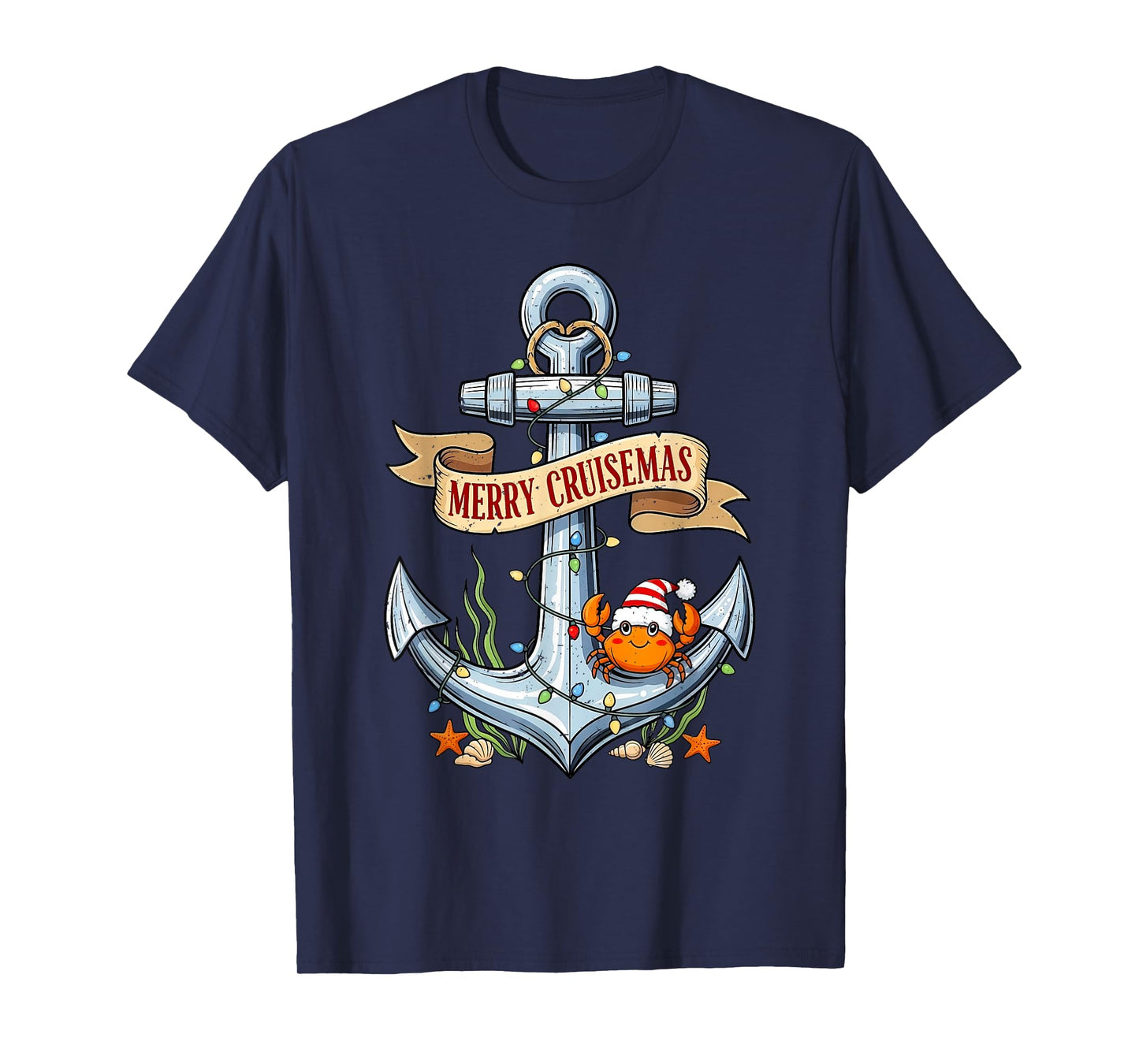 Merry Cruisemas 2025 Nautical Cruise Christmas Family Vibes T-Shirt