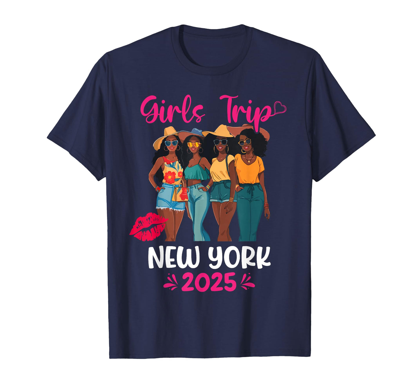 Black Girls Trip New York 2025 Vacation Matching T-Shirt