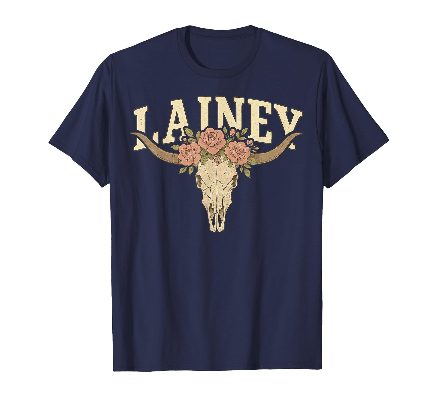 Lainey Name Bull Skull Apparel for Men Women Kid Boy Girl T-Shirt