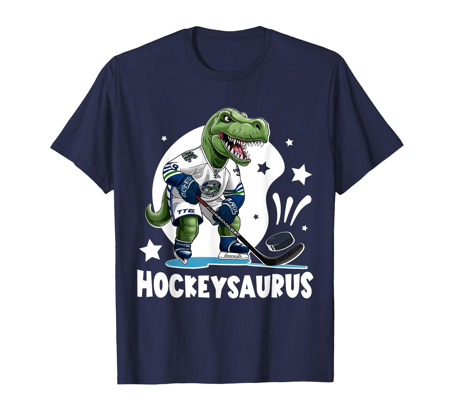 Hockeysaurus Funny Dinosaur Hockey Kids Hockey Boy T-Shirt