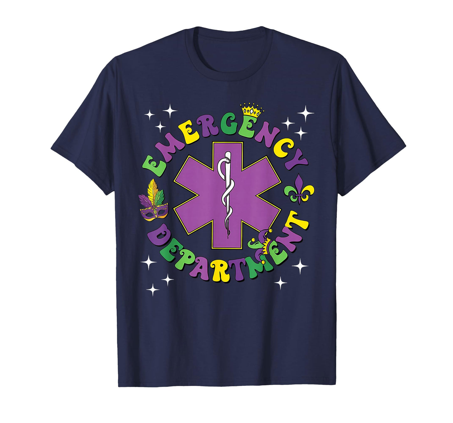 Mardi Gras Emergency Department Nurse New Orleans Nursing T-Shirt