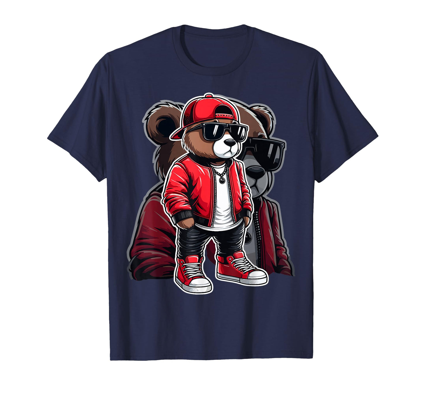 Hip Hop Teddy Bear with Sunglasses T-Shirt