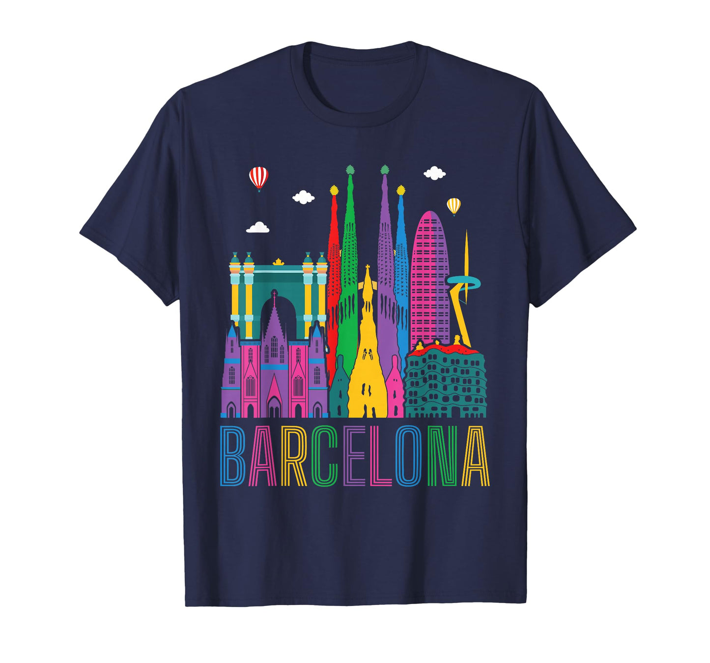 Barcelona City Landscape Attractions Architecture Spain T-Shirt
