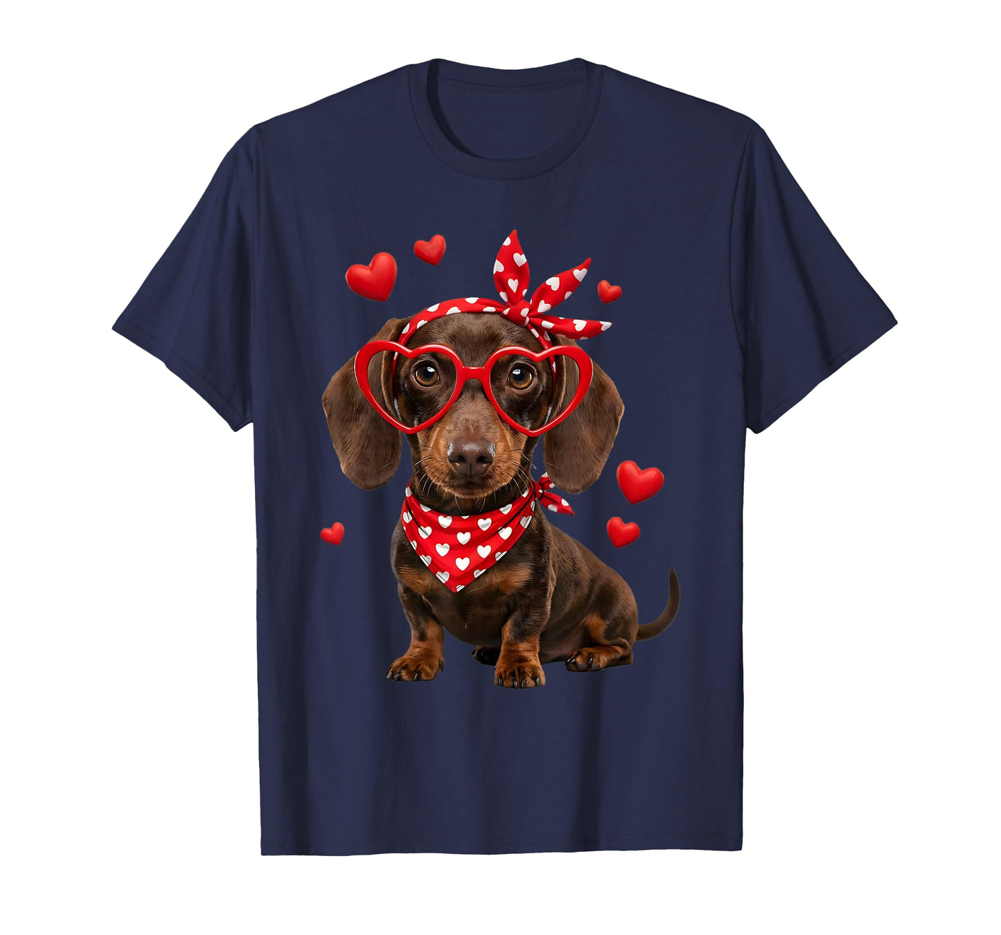 Dachshund Valentines Day Wiener Dog Lover Weenie Heart T-Shirt