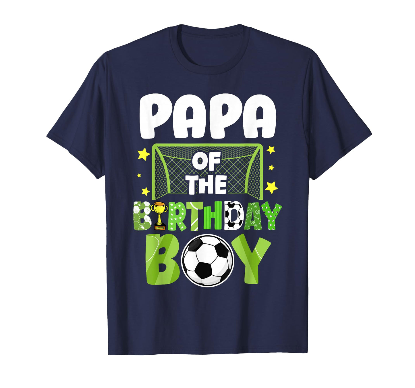 Soccer Papa Birthday Boy Party Soccer Family Matching T-Shirt