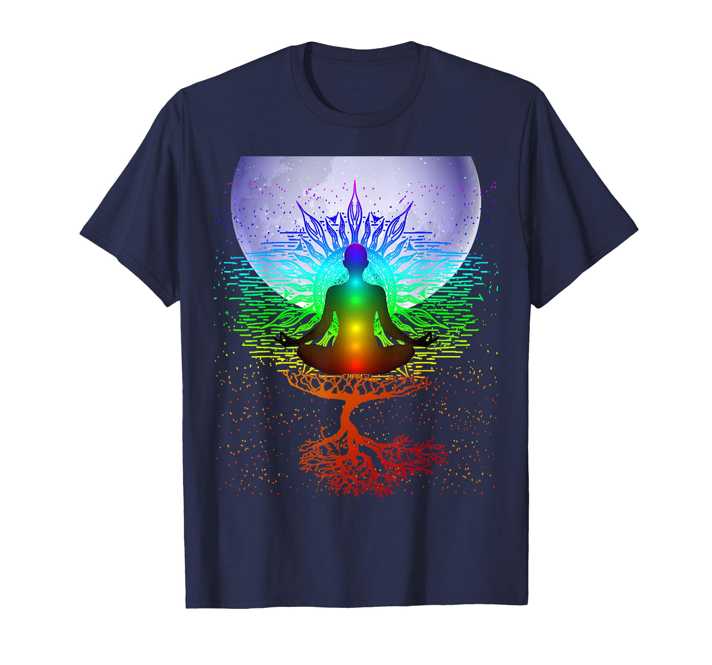 Chakra Meditation Moon Tree of Life T-Shirt