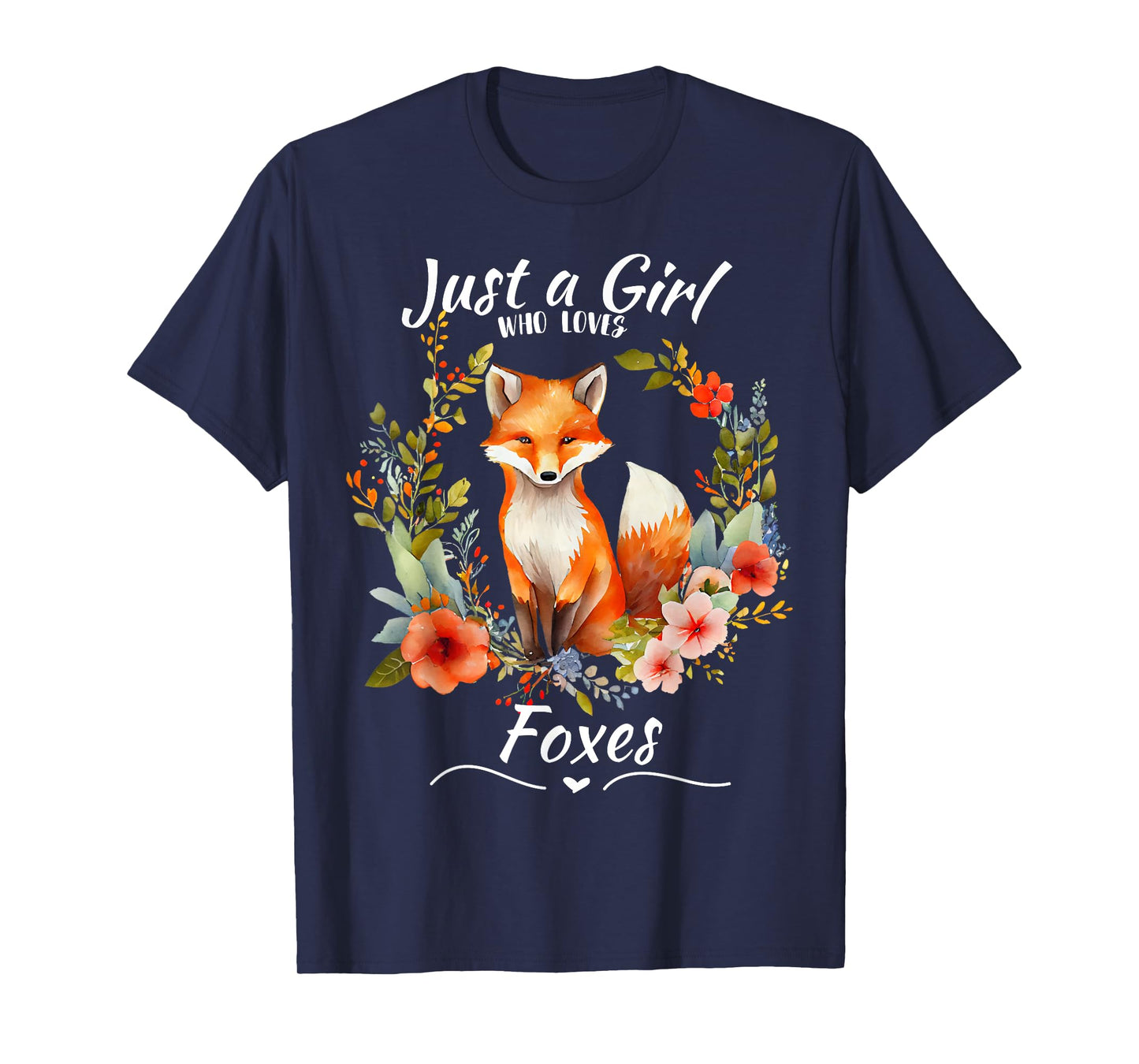 Just a Girl Who Loves Foxes for Girls Who Love Animals T-Shirt
