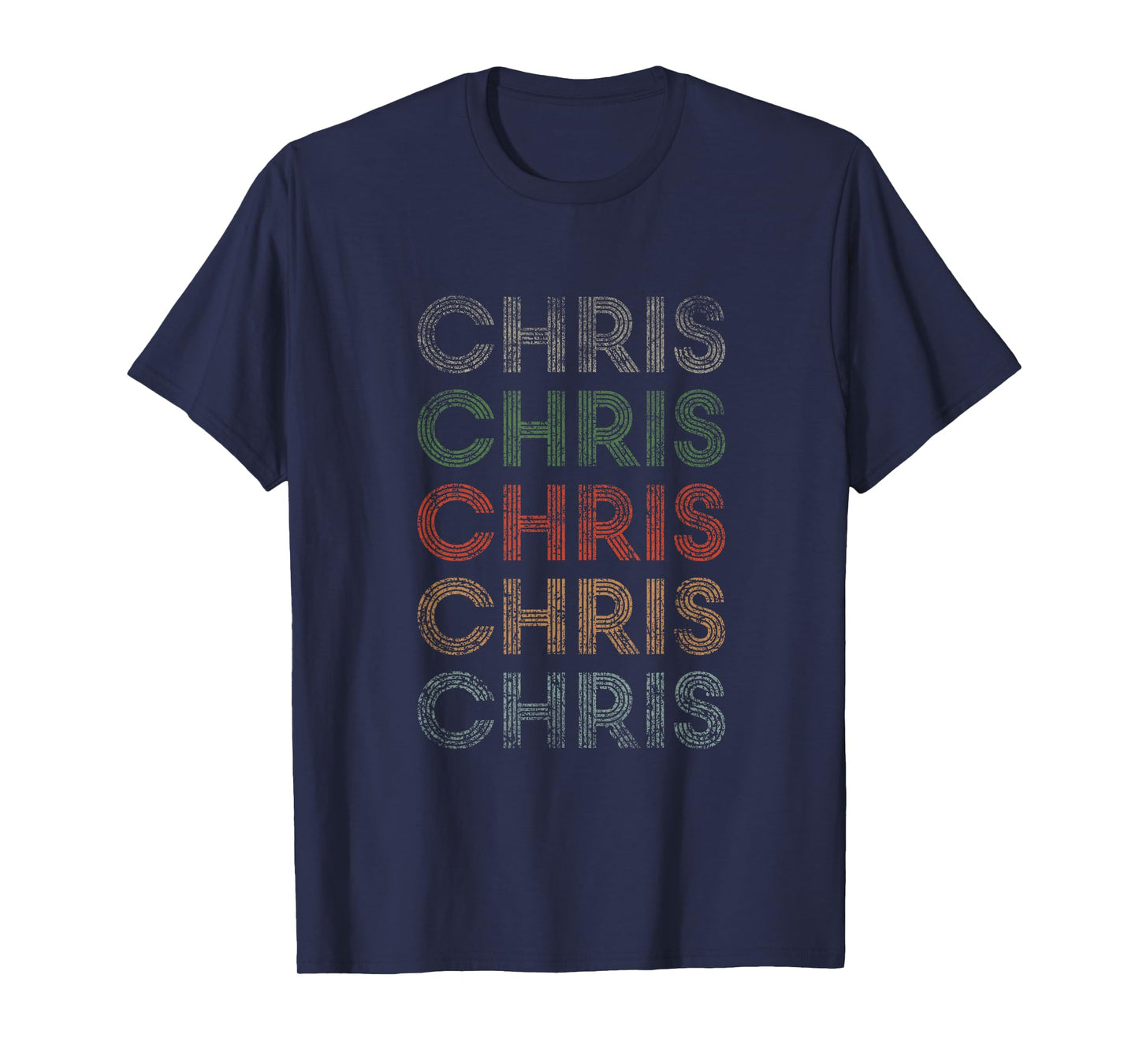 Chris First Name Grunge Style Vintage Retro T-Shirt