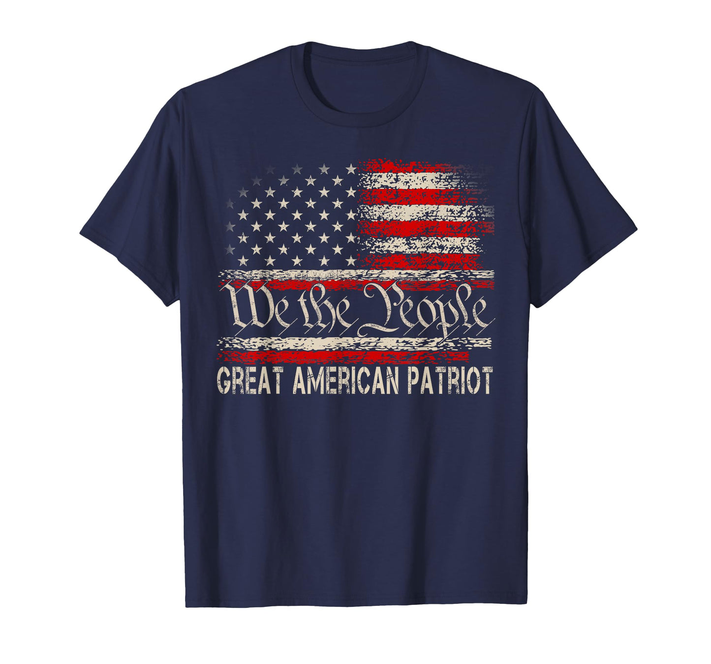 Great American Patriot Freedom Retro USA American Flag T-Shirt