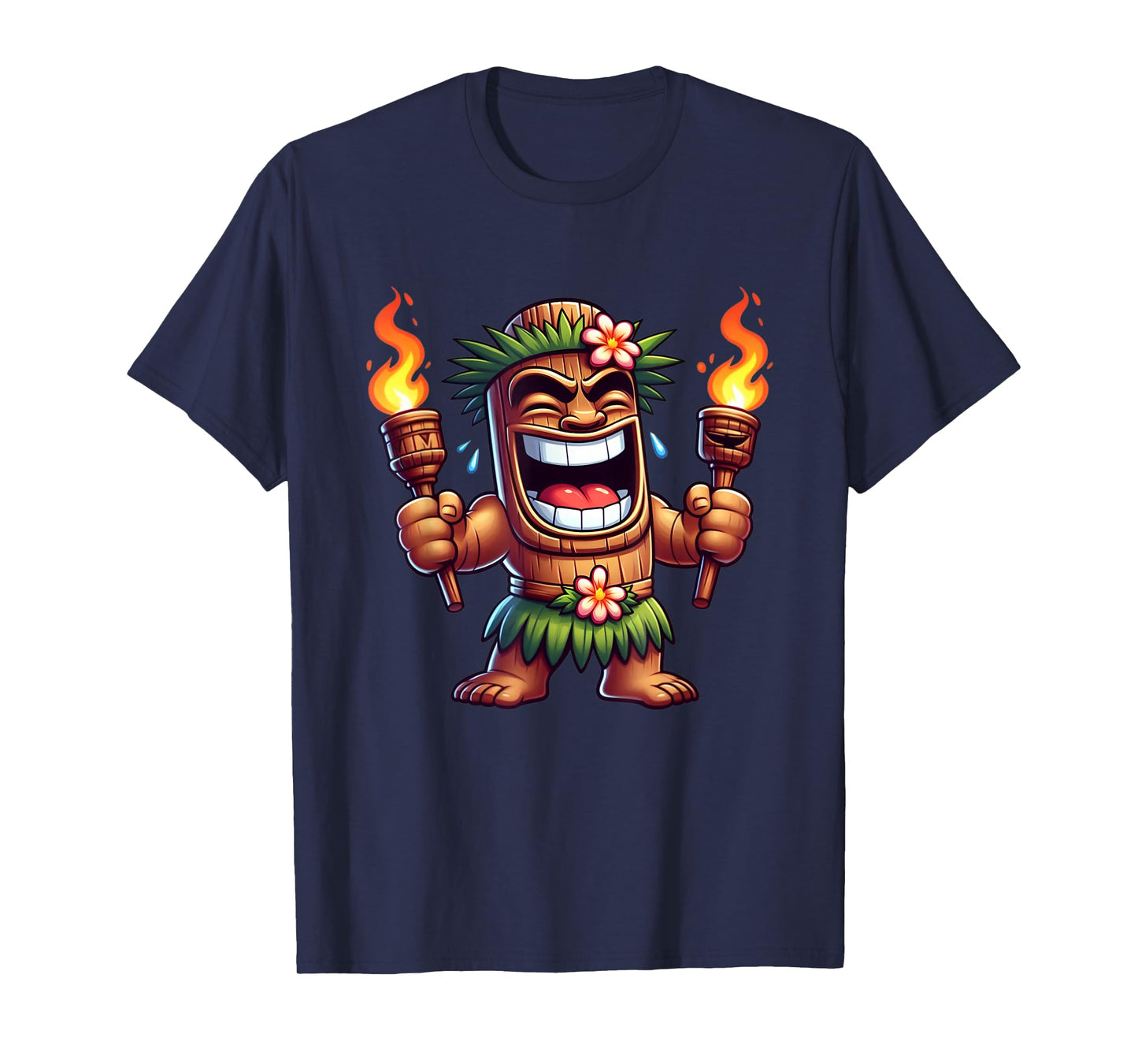Mens Tiki Shirt Man Hawaiian Summer Tropical Luau Party Kids T-Shirt