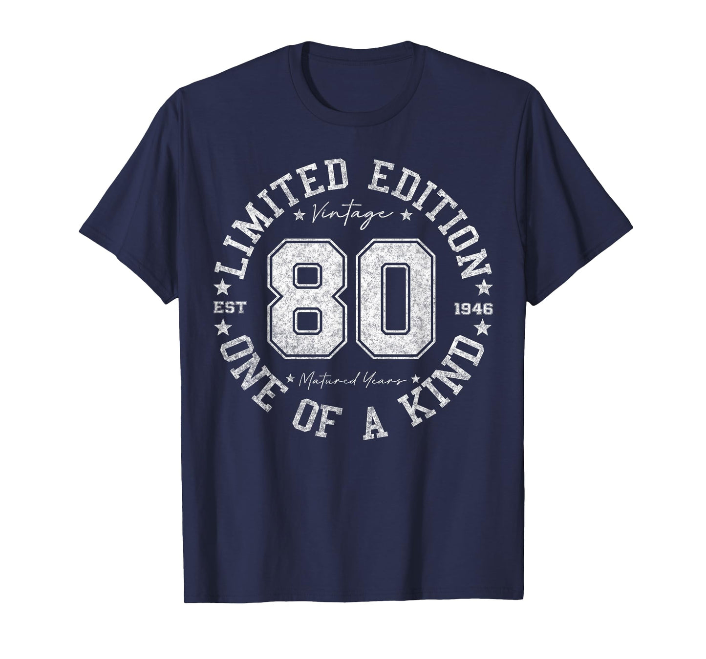 80 Year Old Gifts Vintage 1946 Limited Edition 80th Birthday T-Shirt
