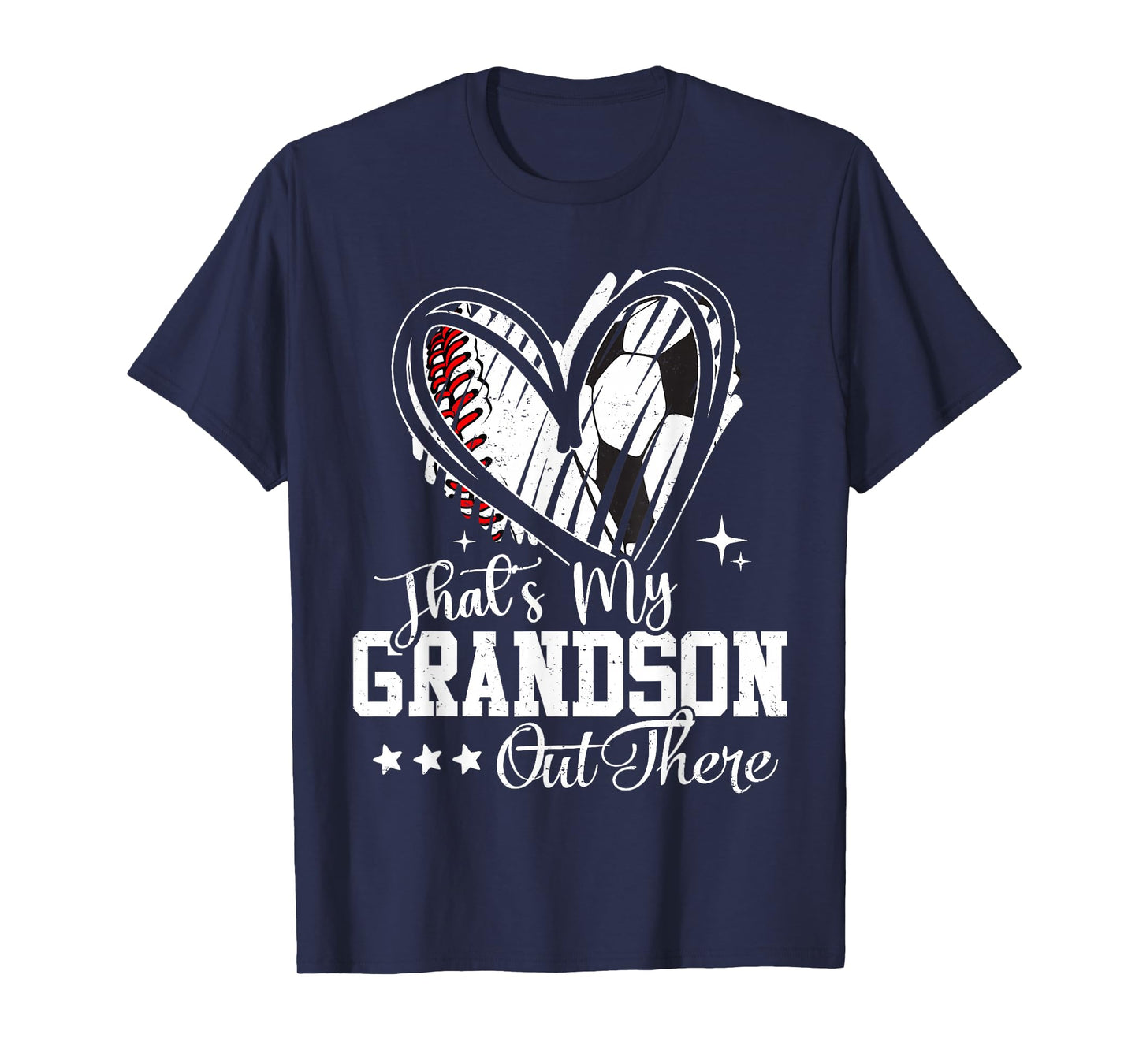 That's My Grandson Out There Baseball Soccer Grandma Grandpa T-Shirt