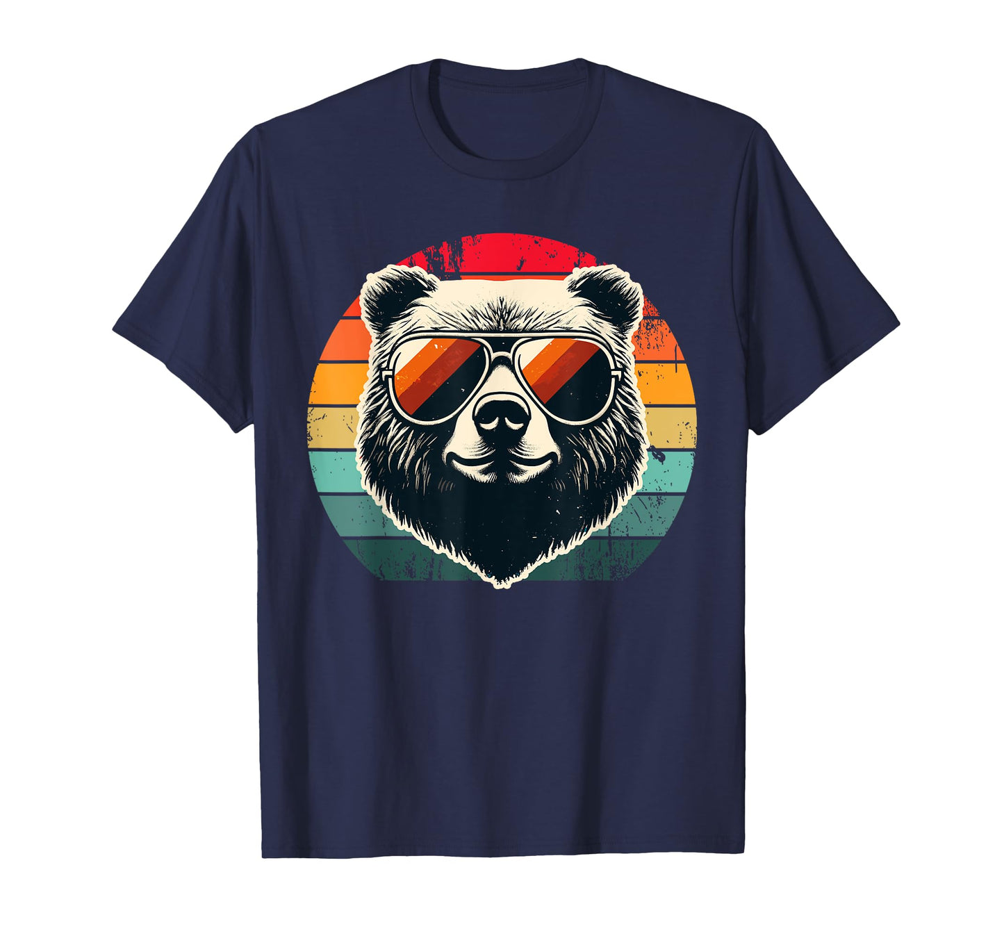 Cool Retro Bear in Sunglasses 70s 80s 90s Novelty Funny Bear T-Shirt
