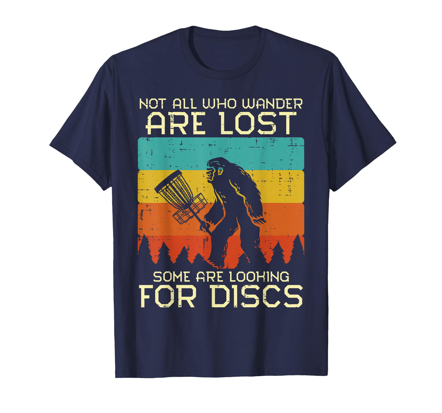Disc Golf Bigfoot Sasquatch Frisbee Frolf Men Women Kids T-Shirt