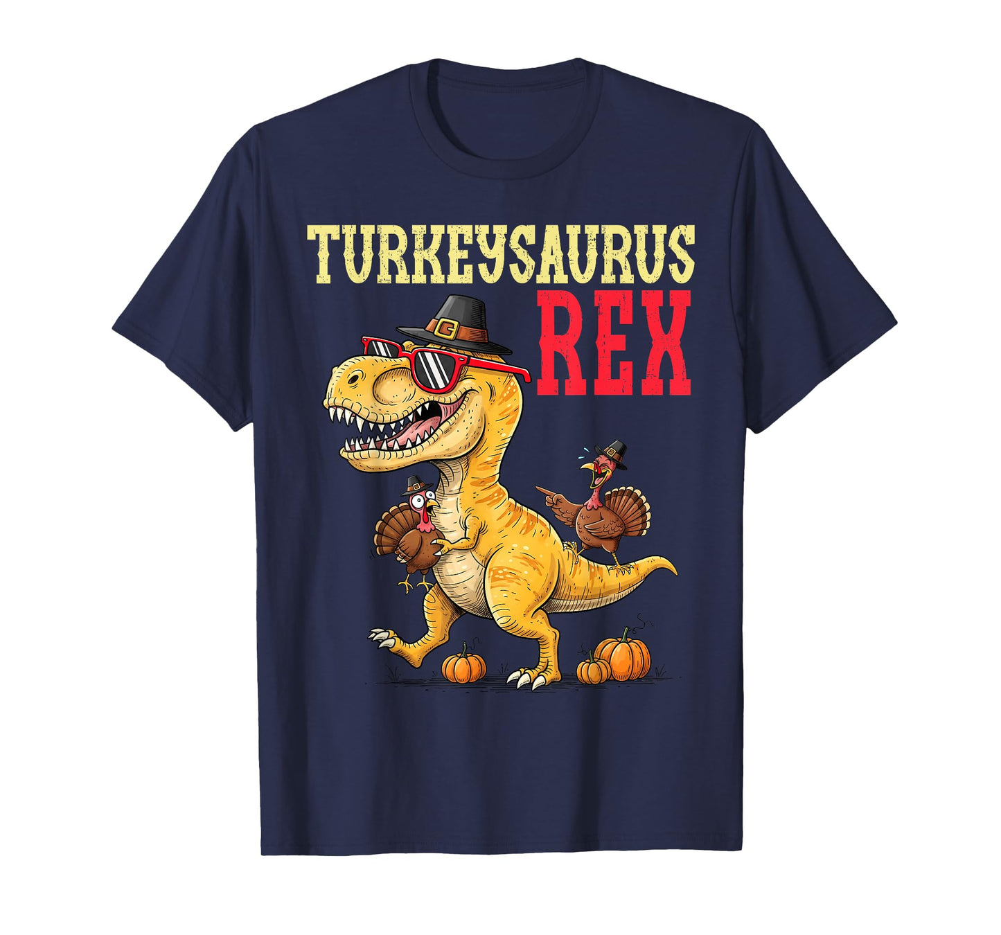Turkeysaurus Rex Turkey Dino Kids Thanksgiving Toddler Boys T-Shirt