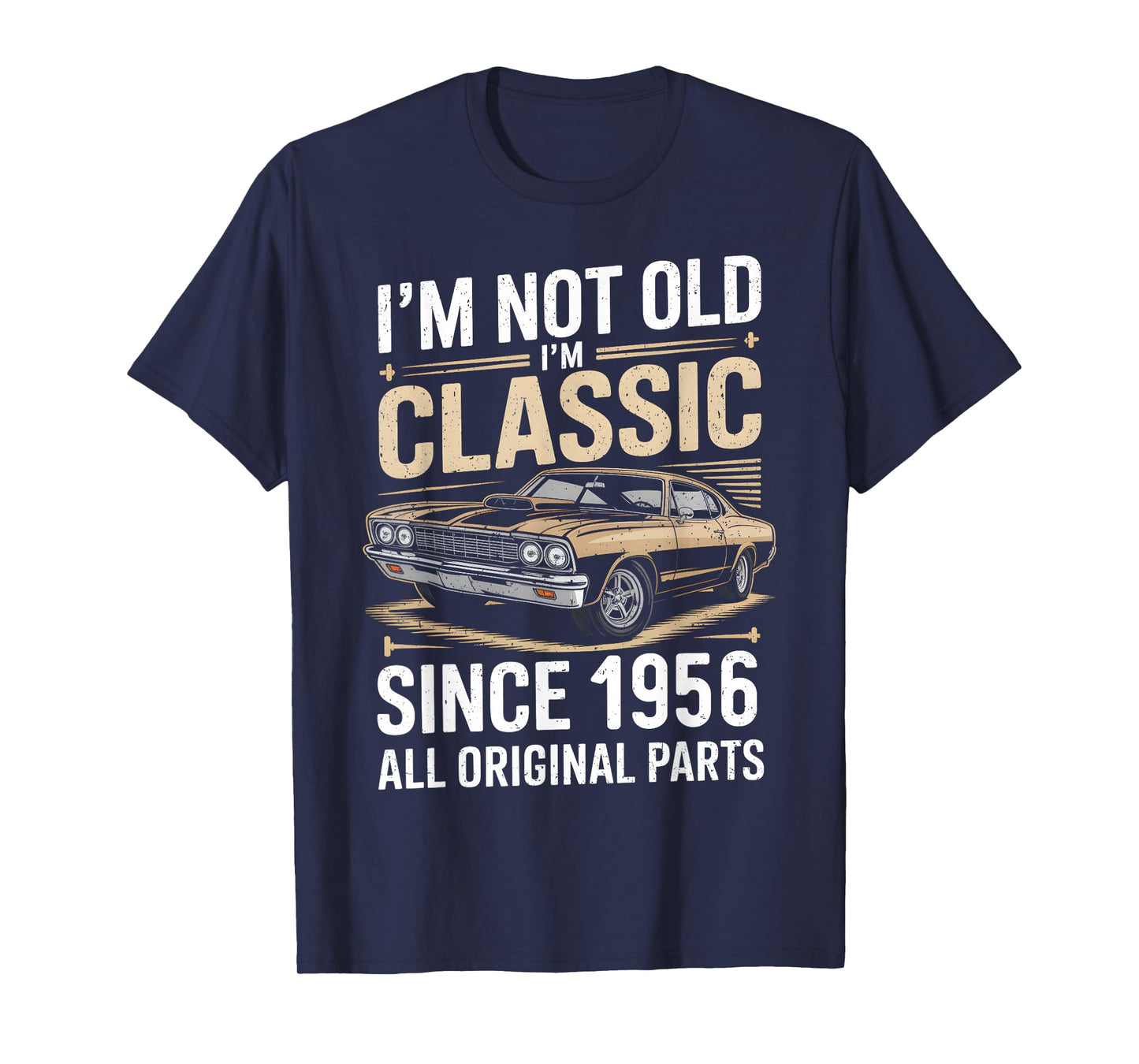 Funny 70th Birthday Classic Vintage Car Men 1956 Birthday T-Shirt