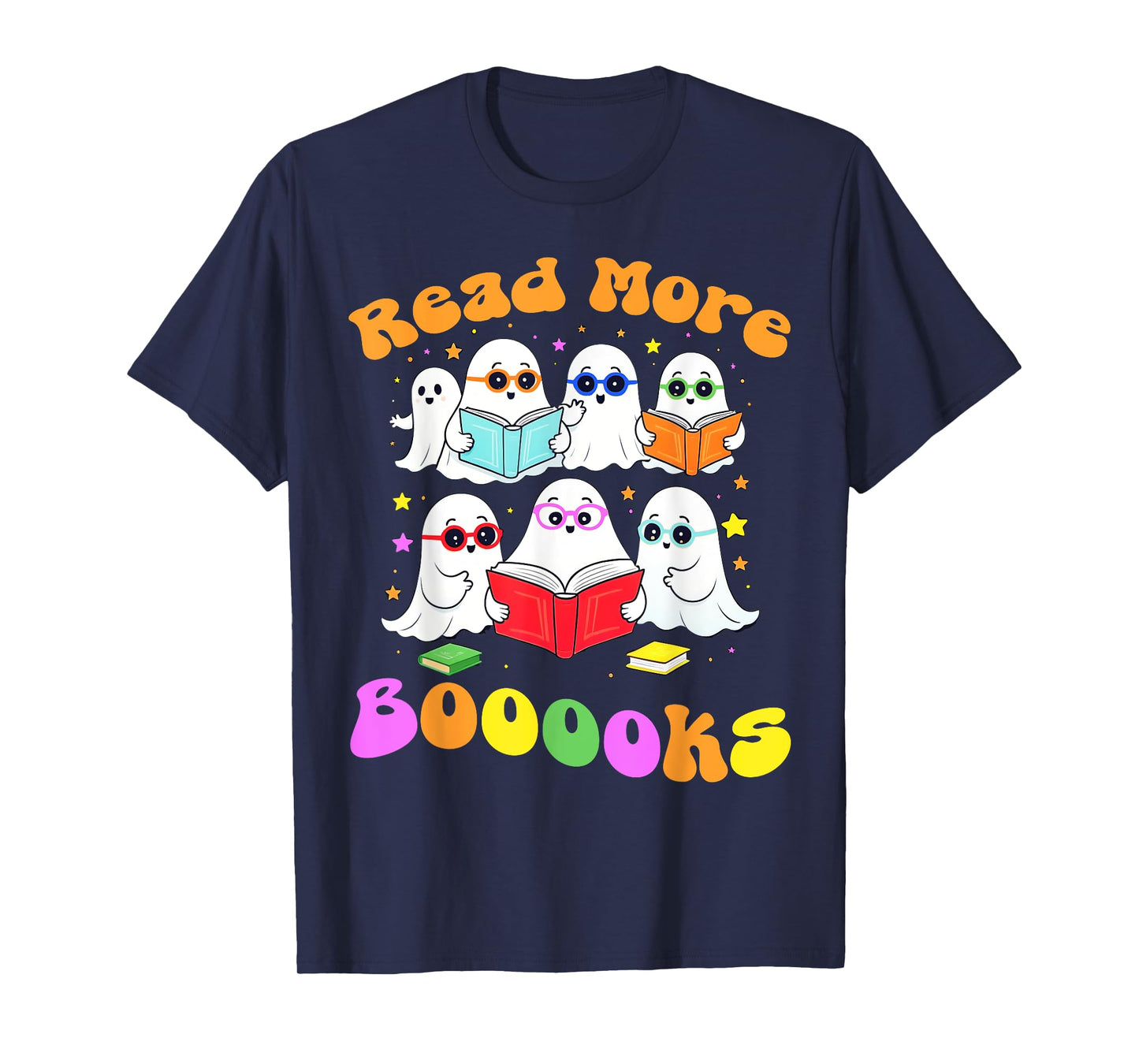 Read More Books Ghost Book Halloween Boooooks Teacher Kids T-Shirt