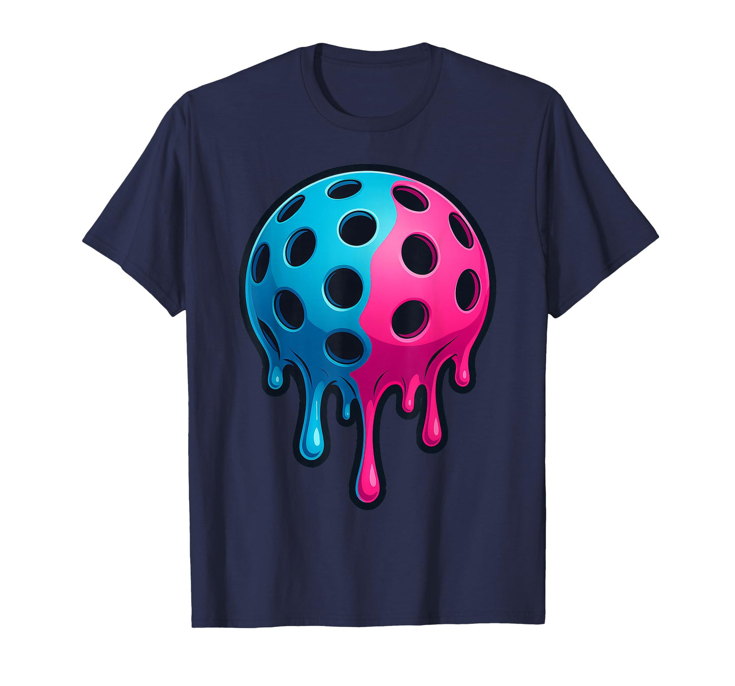 Pickleball Drip Ice Cream Drip Dripping Cute Pickleball T-Shirt