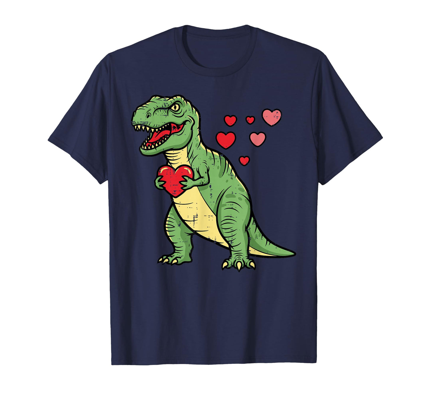 Valentines Day Dino Heart Funny Love Trex Boys Kids Toddler T-Shirt