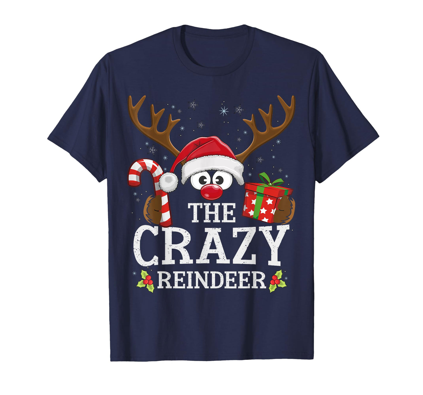 Christmas Matching The Crazy Reindeer Family T-Shirt