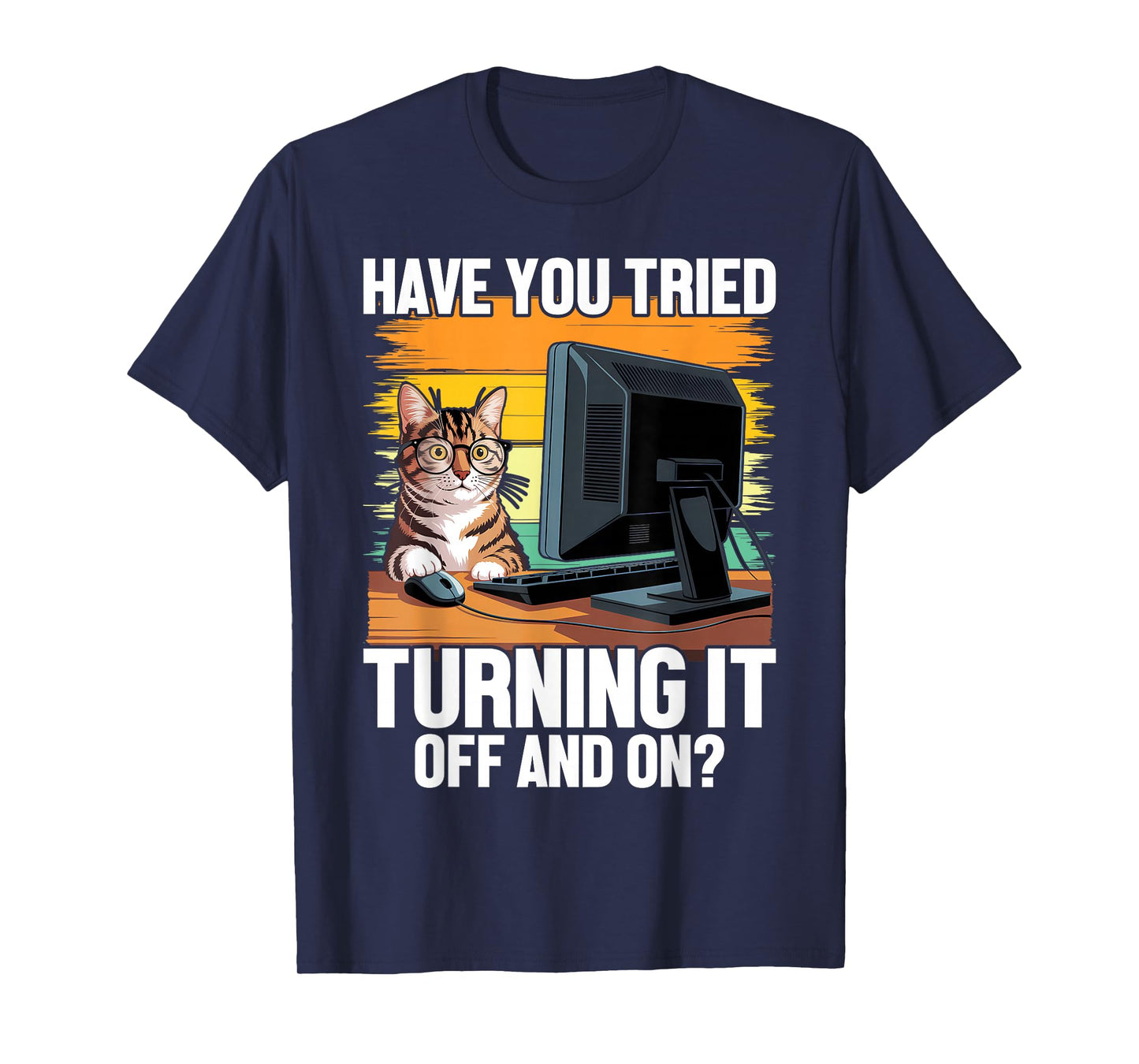 Tech Support Humor I Cat Engineer Computer IT Guy T-Shirt