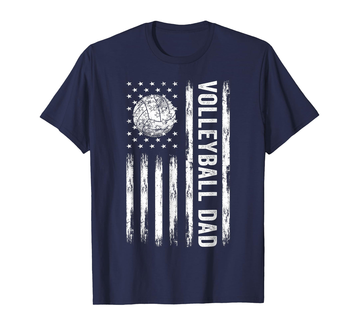 USA Flag Volleyball Dad Father's Day T-Shirt