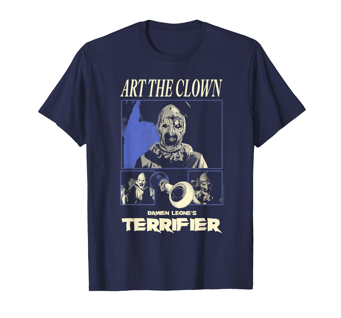 Terrifier Art the Clown Black and White Panels Horror Movie T-Shirt