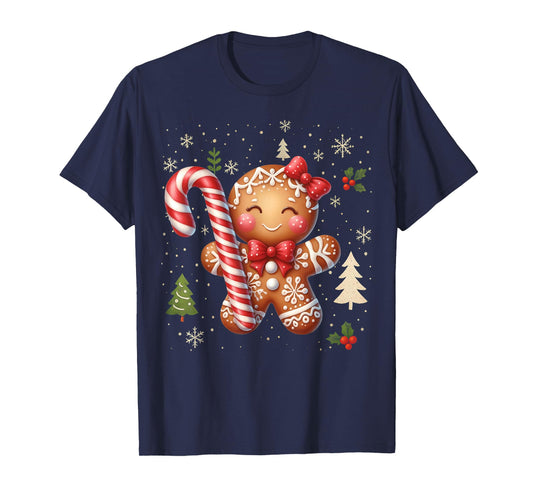 Cute Gingerbread Christmas Snow Xmas Gifts for Men Women Kid T-Shirt