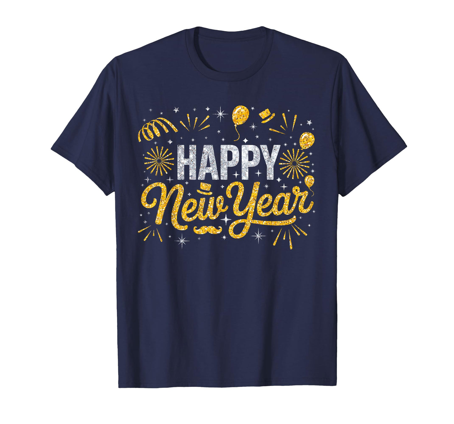 Happy New Year's Eve 2026 Fireworks Balloons Family Matching T-Shirt