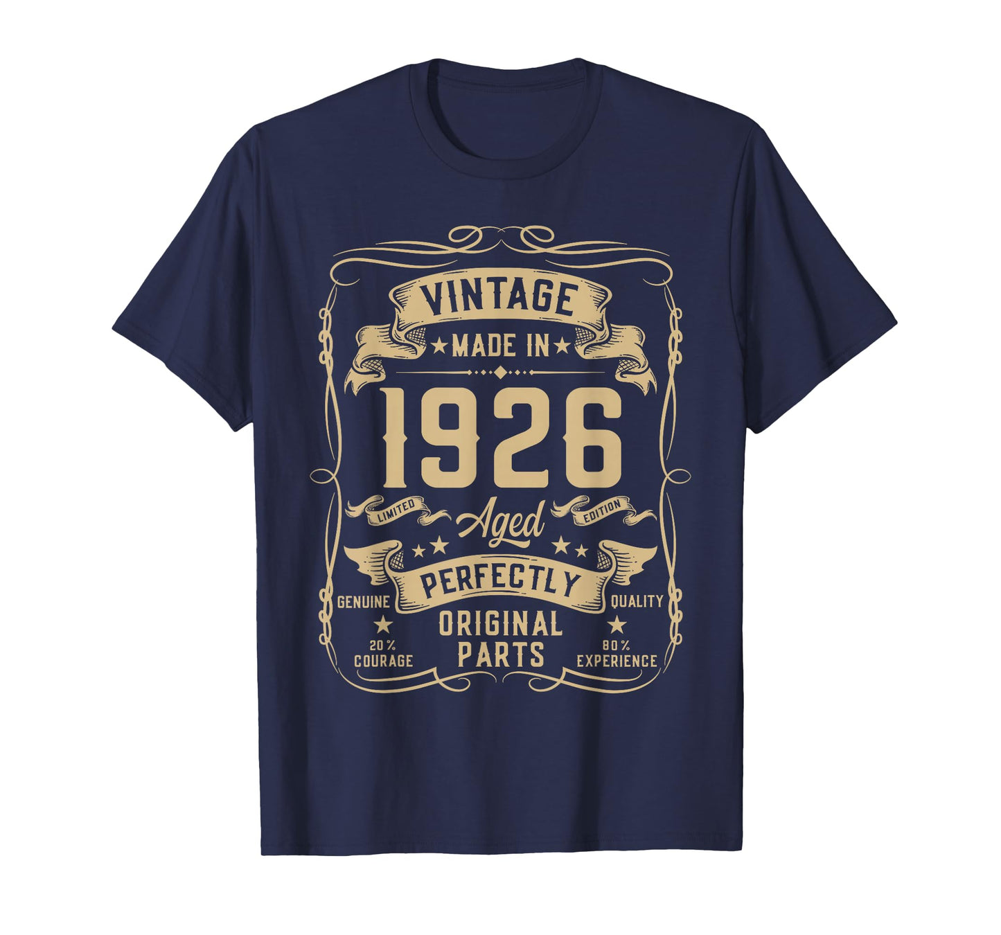 Vintage 1926 100yr 100th Birthday Gifts for Men 100 Year Old T-Shirt