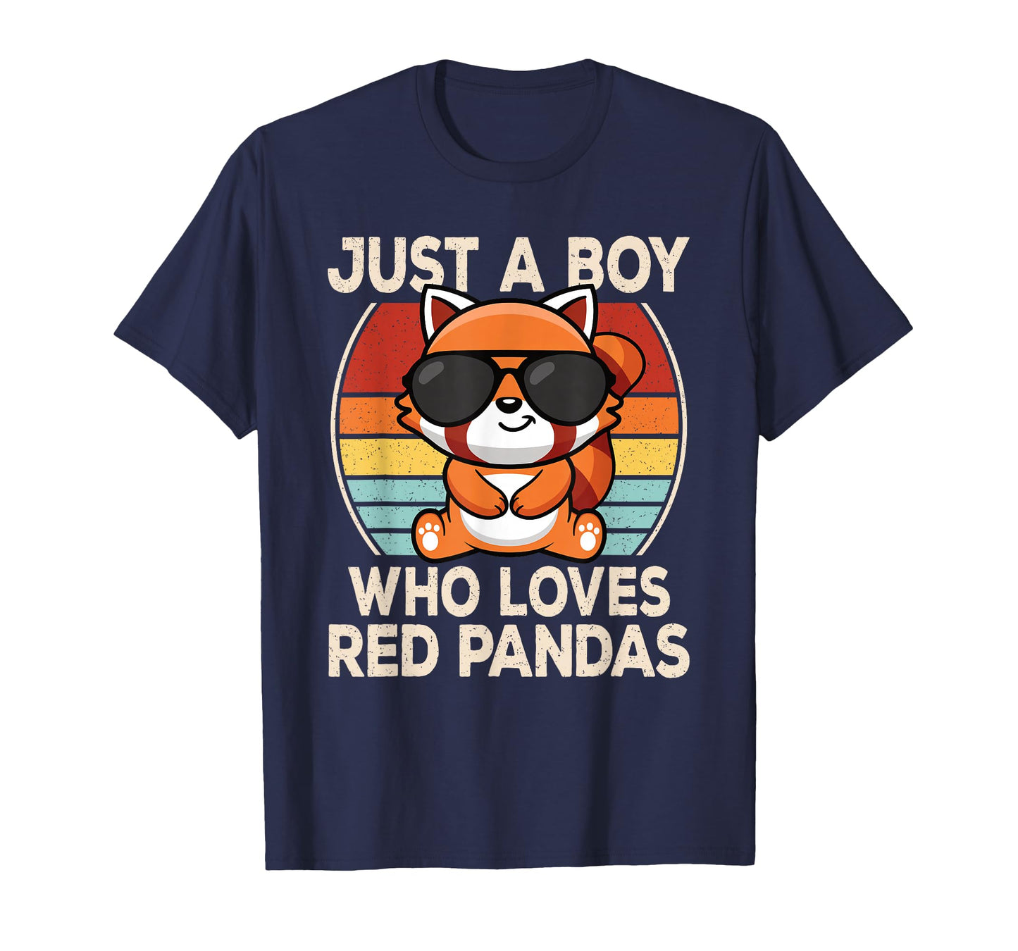 Just A Boy Who Loves Red Pandas Retro Red Panda Boys Kids T-Shirt
