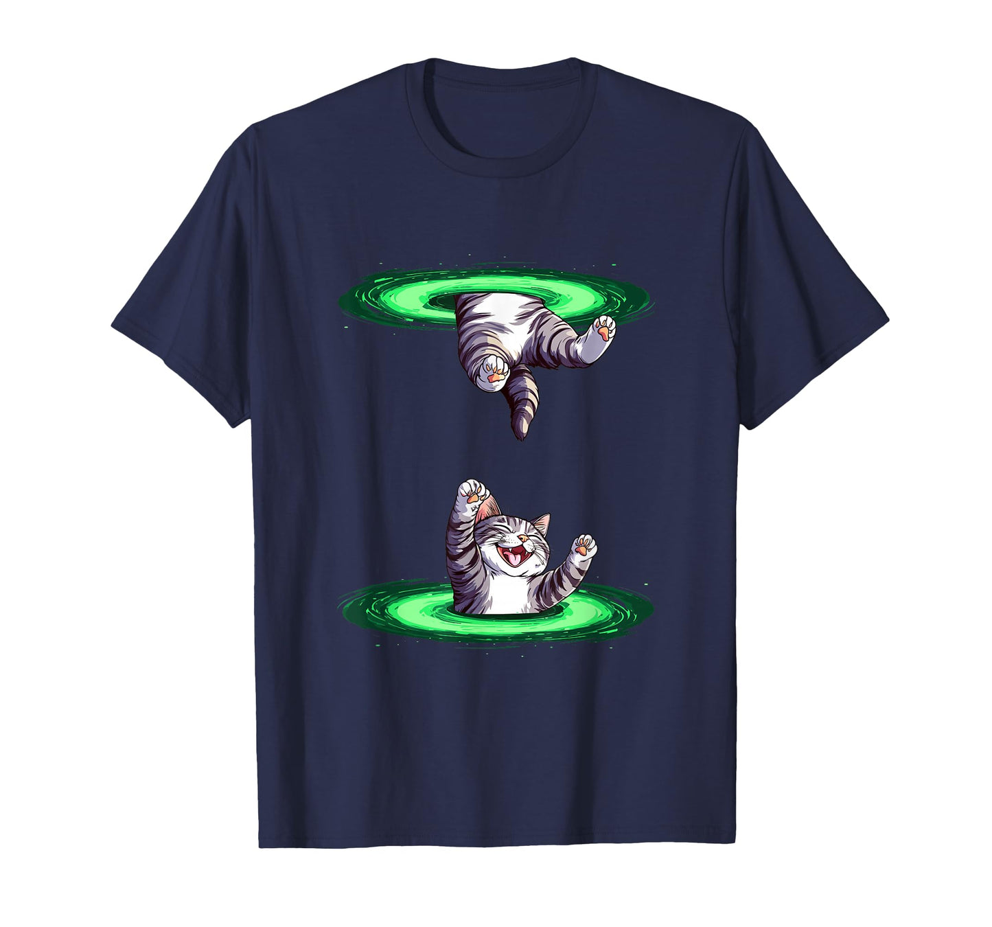 Funny Fiction Cat with Portal for Boys and Girls T-Shirt