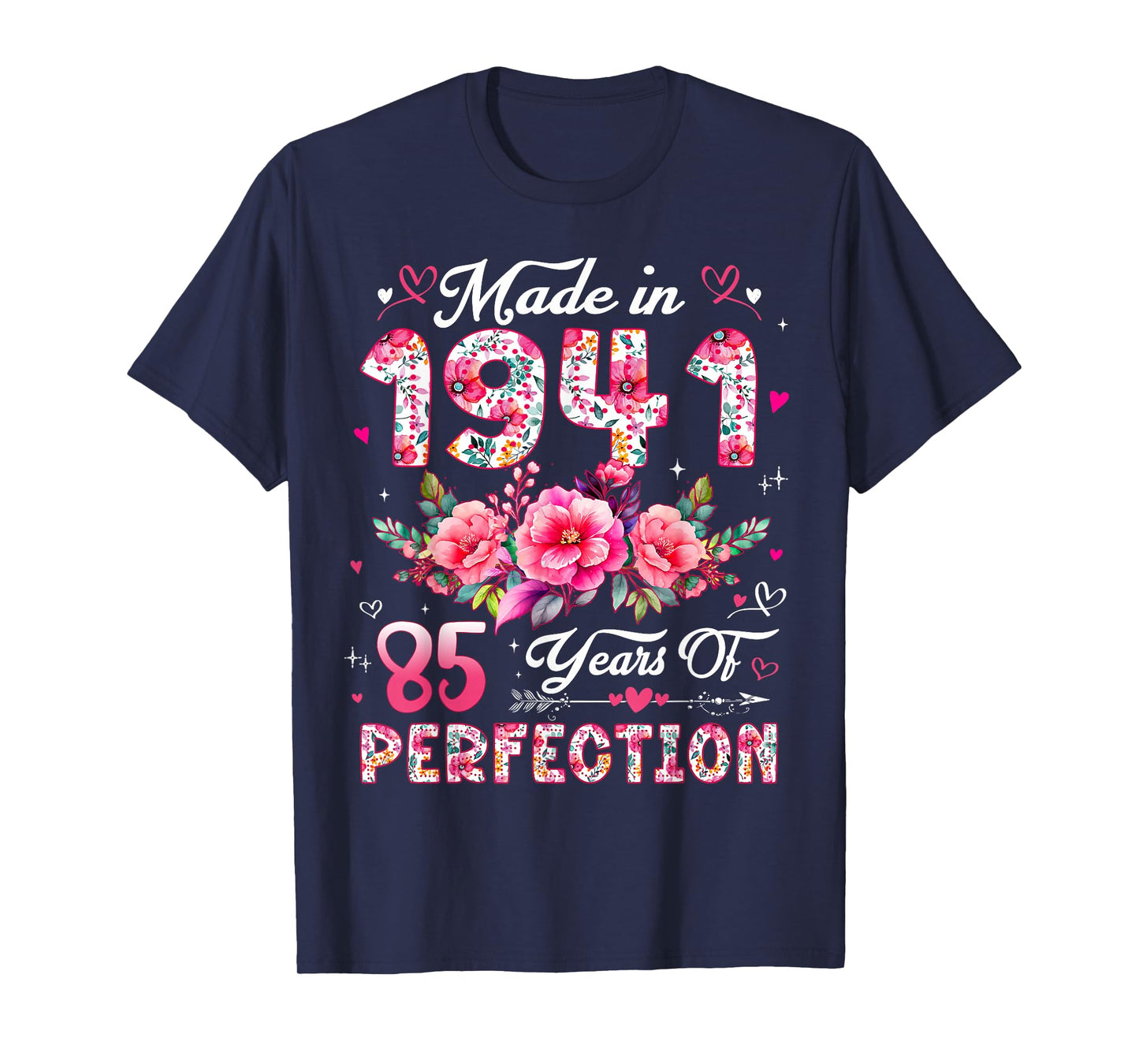 85 Year Old Made in 1941 Floral 85th Birthday Women T-Shirt