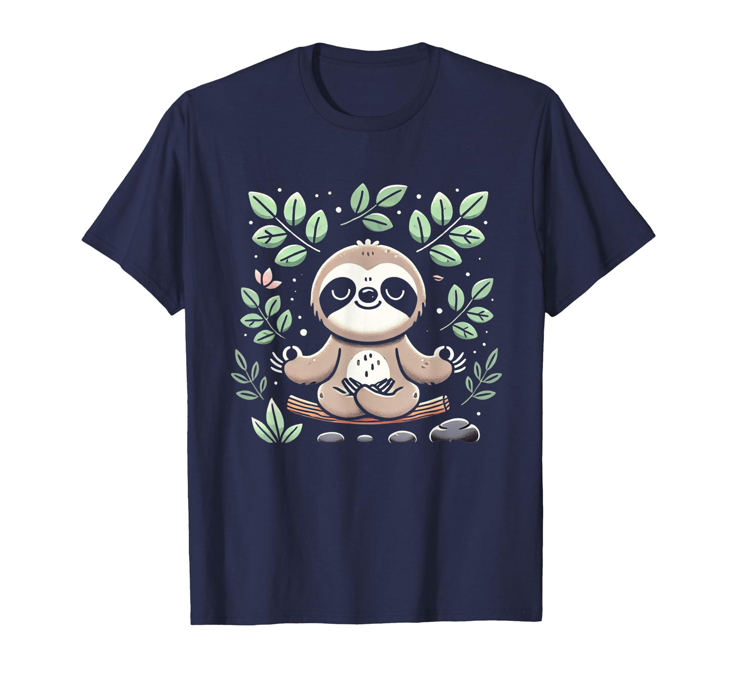 Cute Funny Sloth Meditating Meditation Peace Zen Sloth T-Shirt