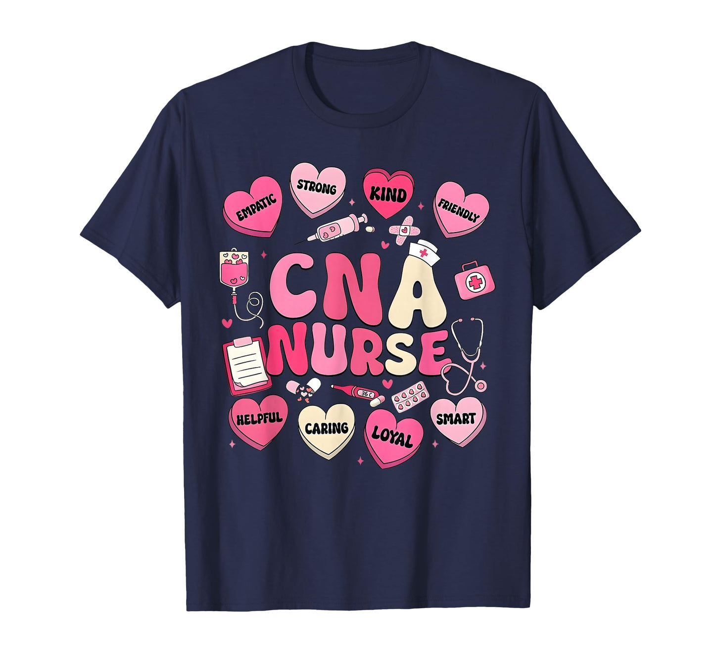 Valentine CNA Nurse Hearts Coquette Pink Women T-Shirt