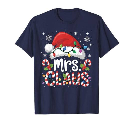Mr and Mrs Claus Couples Matching Christmas T-Shirt