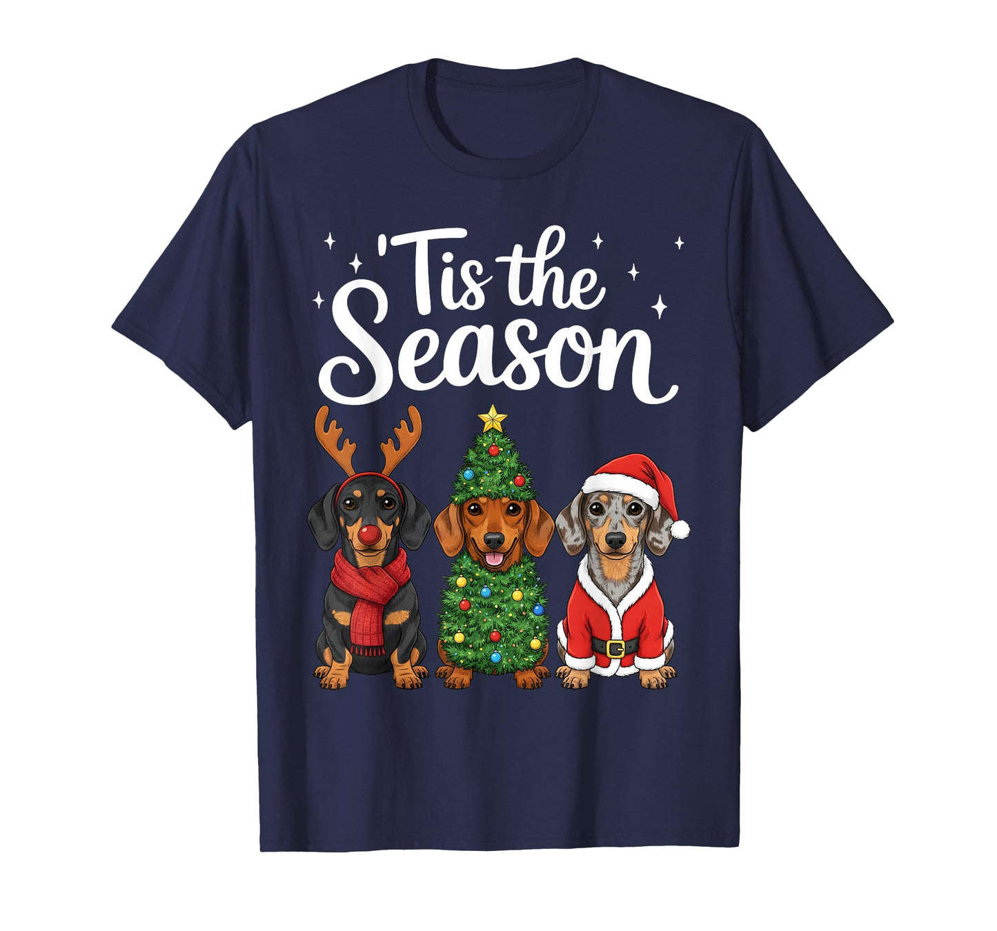 Tis The Season Dachshund Christmas Santa Weiner Dog Lover T-Shirt