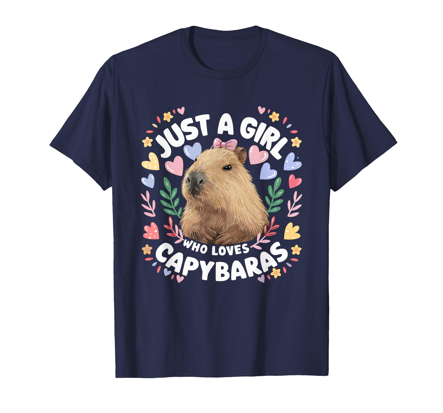 Just a Girl Who Loves Capybaras Cute Capybara Lover Rodent T-Shirt