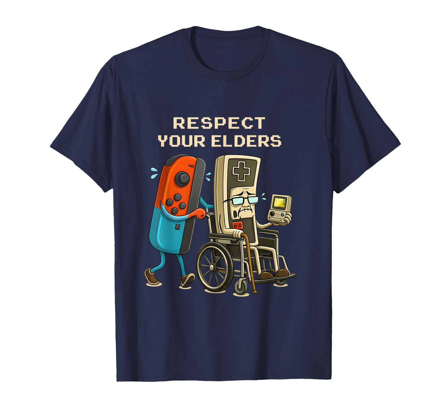 Respect Your Elders Gaming Control Retro Funny Gamer T-Shirt