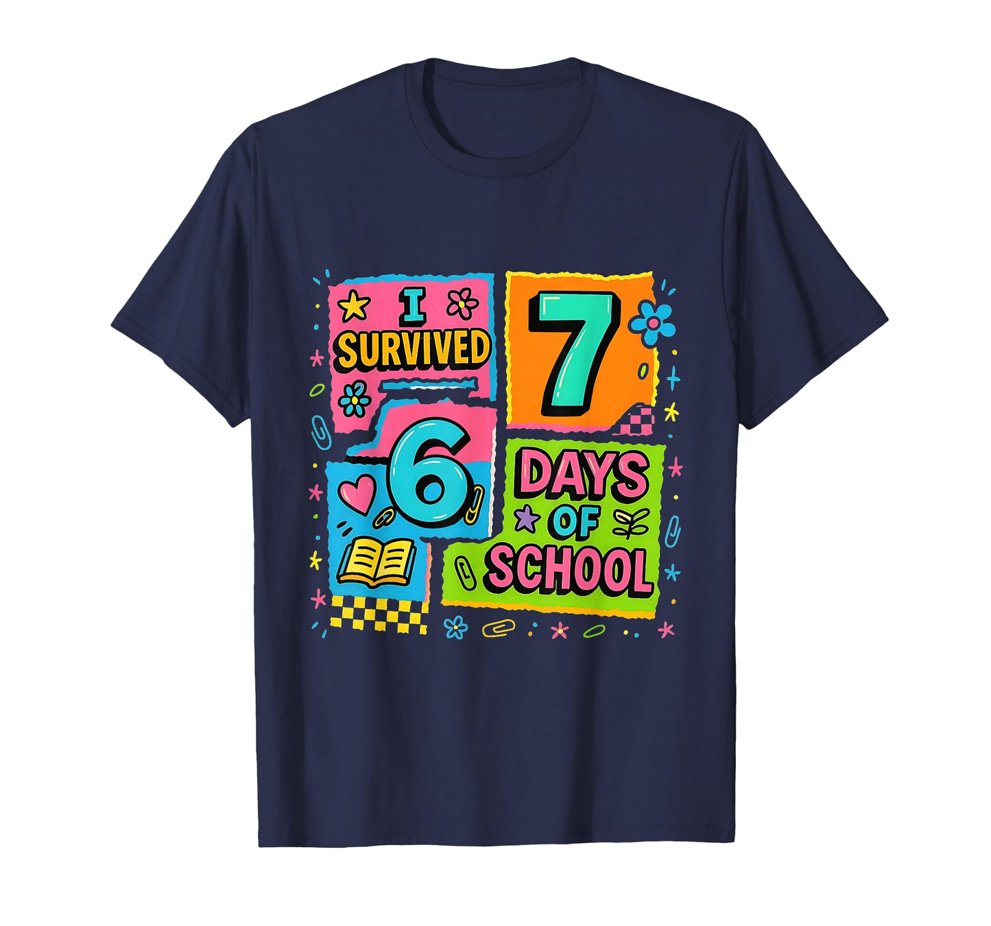 I Survived 67 Days of School Colorful Funny Meme Design T-Shirt