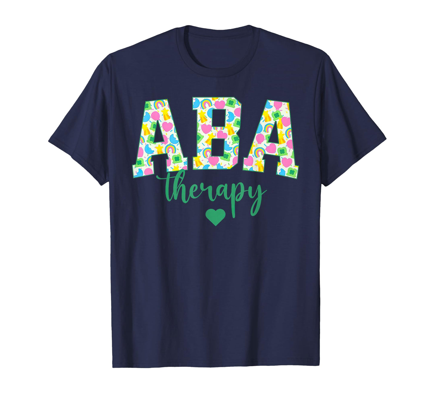 ABA Therapy Lucky Shamrock St Patrick RBT Behavior Therapist T-Shirt