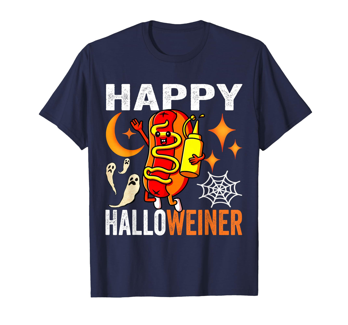 Happy Halloweiner Funny Halloween Party Cute Hot-Dog Costume T-Shirt