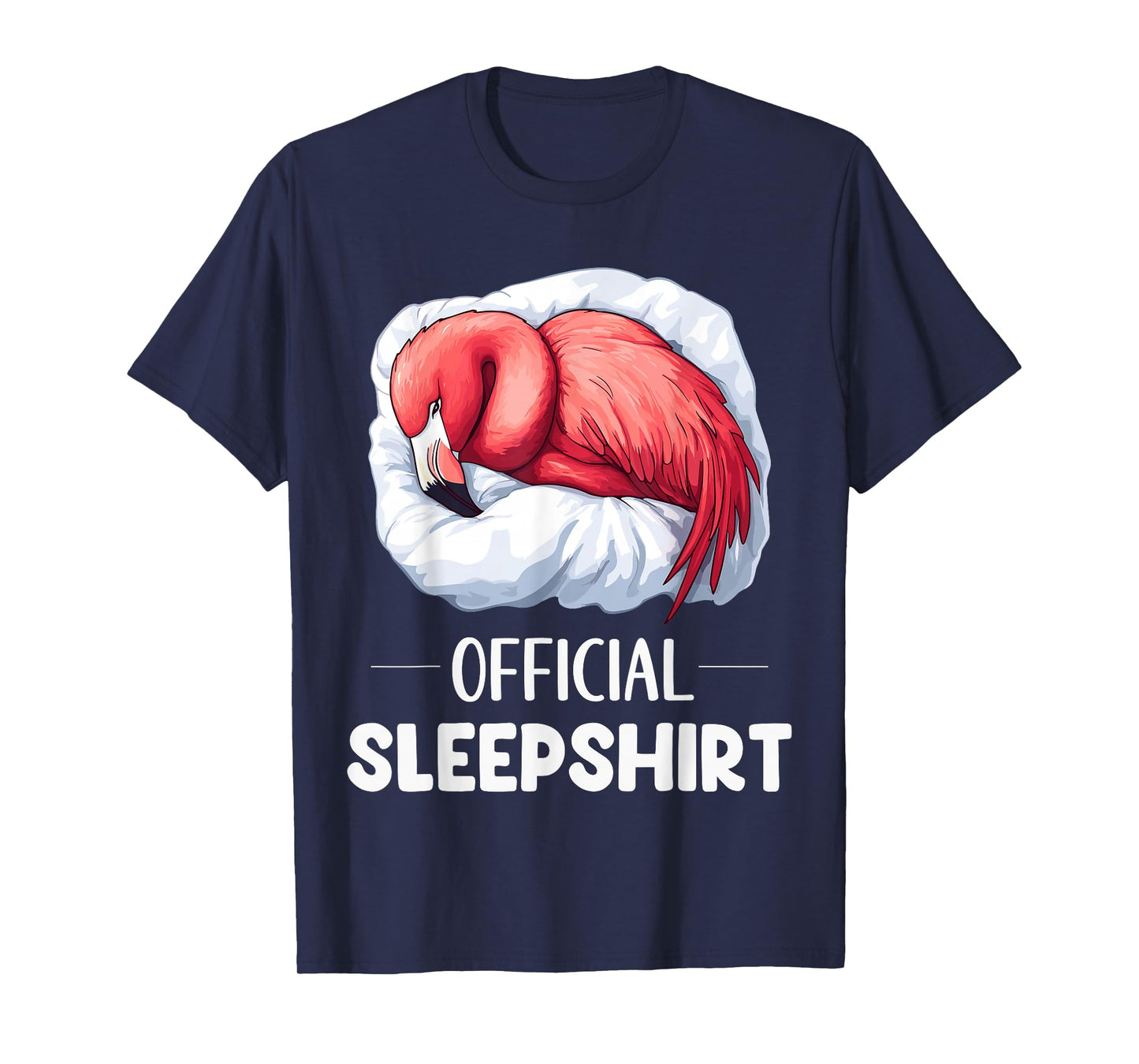 Official Sleepshirt Sleeping Flamingo Animal Lovers Pajama T-Shirt
