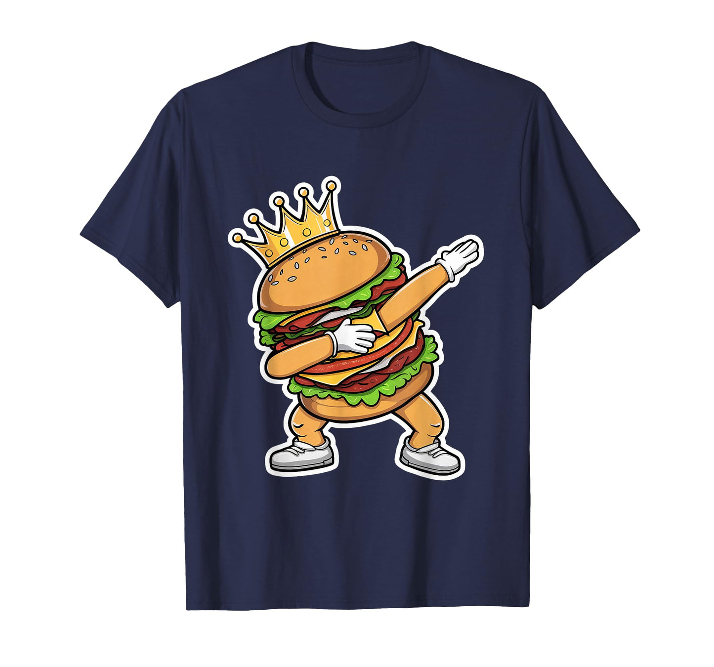 King Of Burger Dab Dancing Funny Hamburger T-Shirt