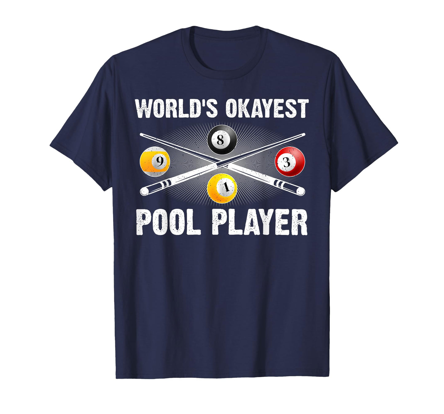 Cool Pool Player Art for Men Women Pool Game Billiard Lover T-Shirt